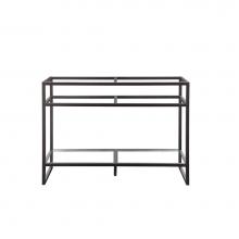 James Martin Furniture C105-V47-MBK - Boston 47'' Stainless Steel Sink Console (Double Basins), Matte black