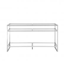 James Martin Furniture C105-V63-BNK - Boston 63'' Stainless Steel Sink Console (Double Basins), Brushed Nickel