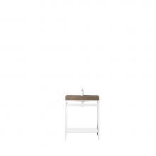 James Martin Furniture C325V27.6GWGWSTG - Como 27.6'' Sink Console, Glossy White, Glossy White w/Stone Grey Composite Top