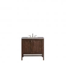 James Martin Furniture E445-V36-MCA-3GEX - Addison 36'' Single Vanity Cabinet (w/Doors), Mid Century Acacia, w/ 3 CM Grey Expo Quar