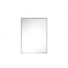 James Martin Furniture 803-M23.6-GW - Milan 23.6'' Rectangular Cube Mirror, Glossy White