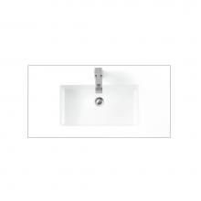 James Martin Furniture SWB-S35.4-GW - 35.4'' Single Sink Top, Glossy White