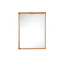  803-M23.6-NPW - Milan 23.6'' Rectangular Cube Mirror, Natural Para Wood