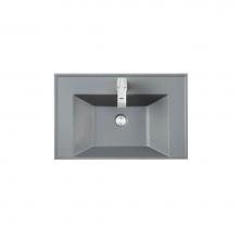 James Martin Furniture SWC-S27.6-MGR - 27.6'' Single Sink Top, Modern Grey