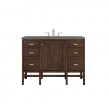 James Martin Furniture E444-V48-MCA-3GEX - Addison 48'' Single Vanity Cabinet, Mid Century Acacia, w/ 3 CM Grey Expo Quartz Top