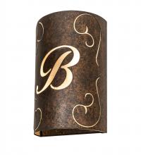  245536 - 10" Wide Personalized B Monogram Wall Sconce